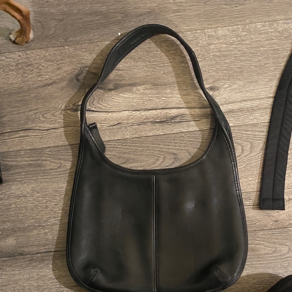 Coach Black Leather Shoulder ergo bag